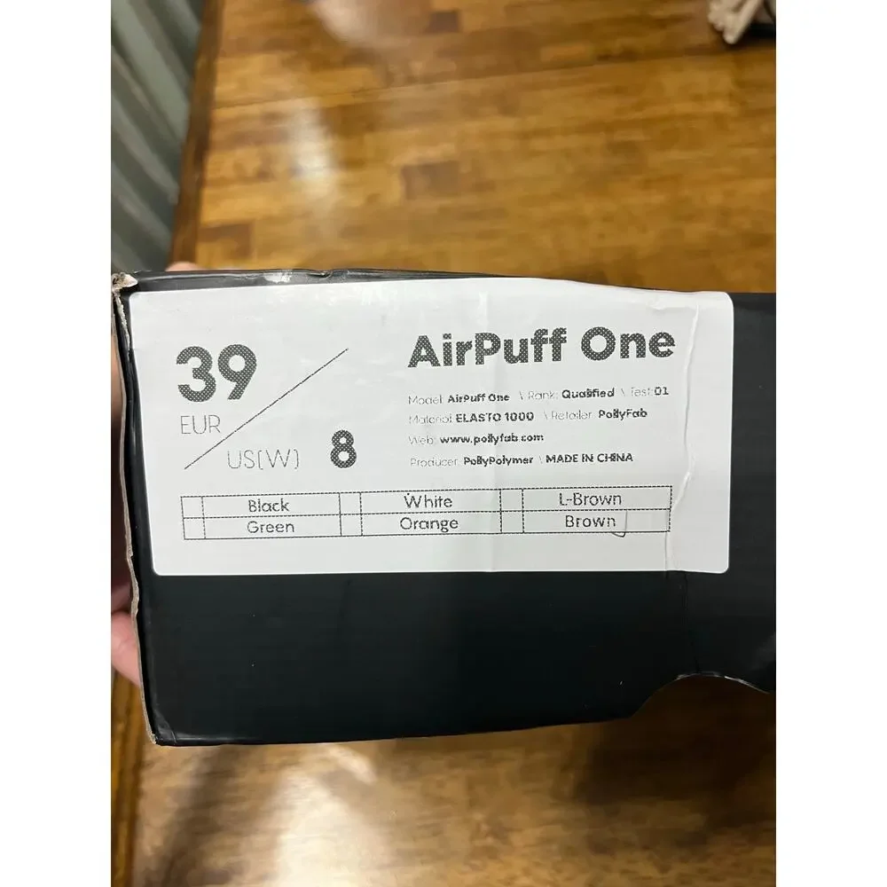 PollyFab AirPuff One 8 Brown 3D Printed Clog Slide Mule Hyper Air Cushioning NIB